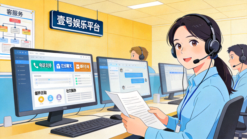 壹号娱乐平台专业客服团队工作场景与多渠道用户支持界面展示
